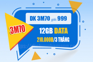 Đăng ký 3M70 Mobifone ưu đãi 4GB/tháng trong 3 tháng