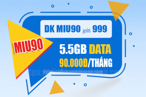 Đăng ký gói MIU90 Mobifone có ngay 5.5GB Data/tháng