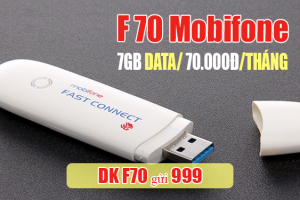 Đăng ký gói F70 Mobifone có ngay 7GB cho thuê bao Fast Connect