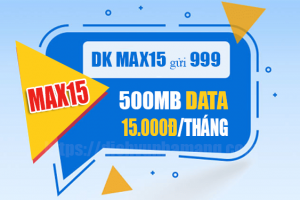 Đăng ký gói Max15 Mobifone mua thêm 500MB Data