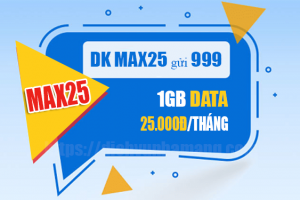 Đăng ký gói Max25 Mobifone mua thêm 1GB Data