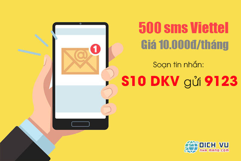 Cách đăng ký 500 tin nhắn Viettel nội mạng từ gói S10 10.000đ/tháng