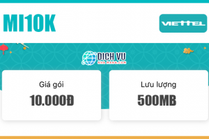 Đăng ký gói MI10K Viettel nhận 500MB Data tốc độ cao
