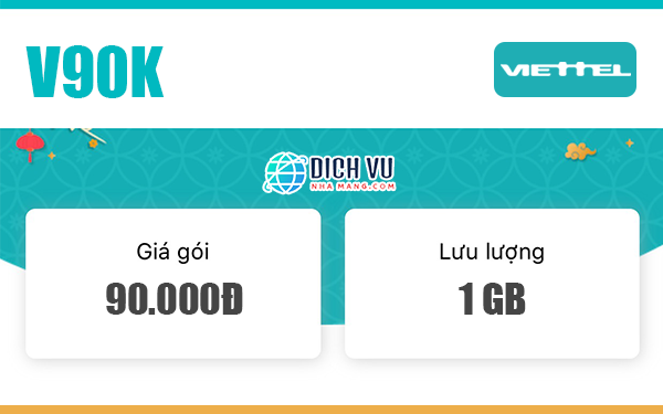 Đăng ký gói V90K Viettel có ngay 1GB Data & 250 phút nội mạng