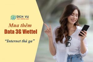 Mua thêm dung lượng 3G Viettel truy cập internet thả ga