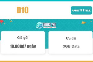 Gói D10 Viettel - Thỏa sức truy cập với 3GB cho Dcom chỉ 10k/ ngày