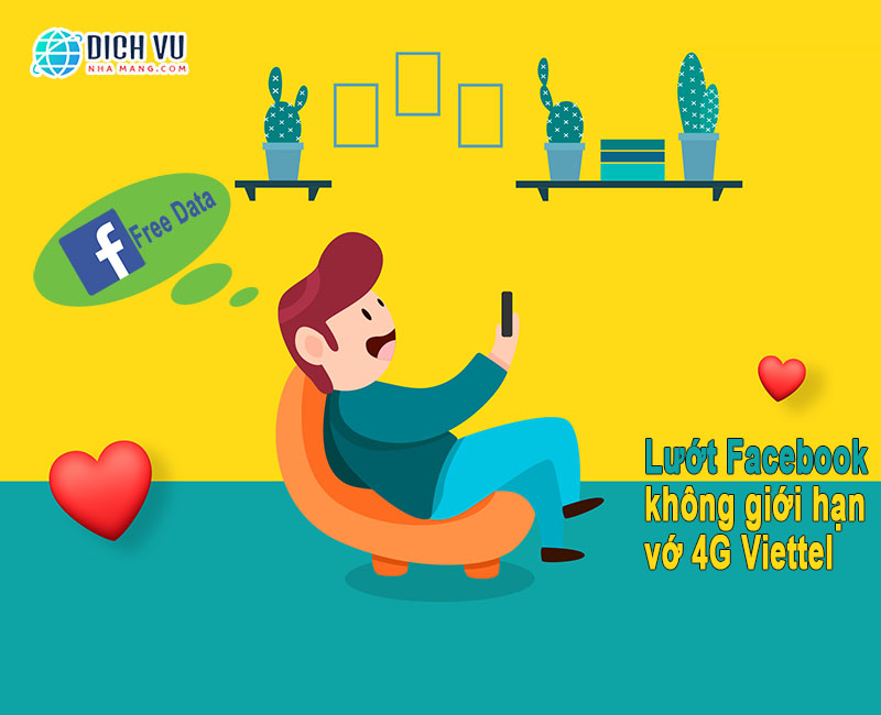 Free Data Facebook với gói 4G Viettel