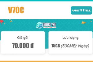 Gói V70C Viettel - Ưu đãi 15GB Data và gọi nội mạng miễn phí
