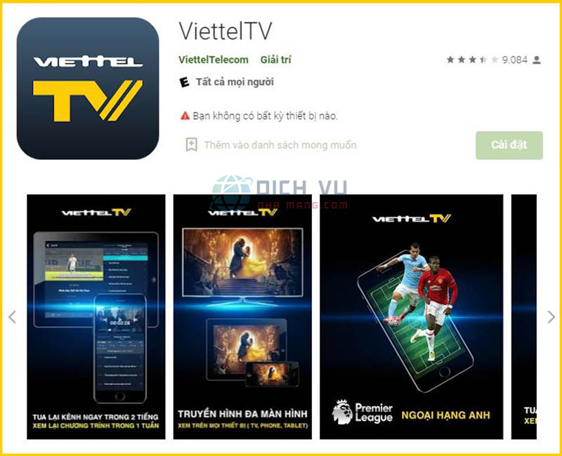 Tải ứng dụng Viettel TV