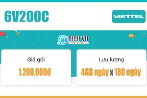 Gói 6V200C Viettel – Ưu đãi 4GB/ngày, gọi nội mạng miễn phí 180 ngày