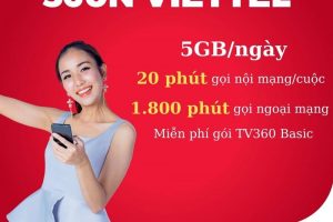 Đăng ký gói 360N Viettel nhận 1.800GB + Miễn phí Gọi & SMS suốt năm