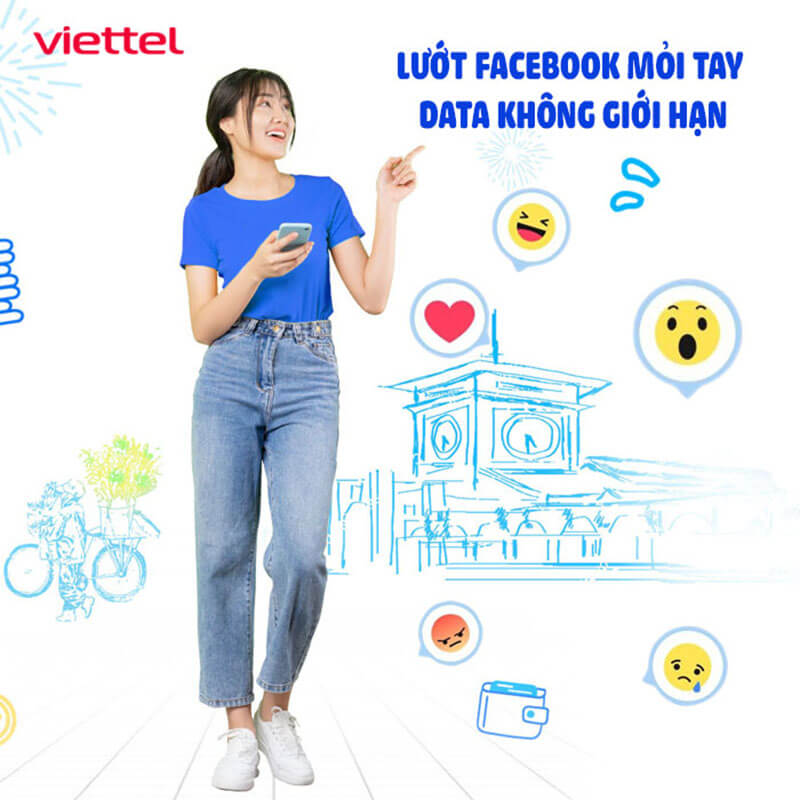 Đăng ký gói 6FB30 Viettel miễn phí Data Facebook, Messenger 6 tháng