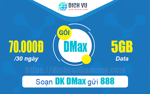 Đăng ký gói DMax Vinaphone 5GB 1 tháng