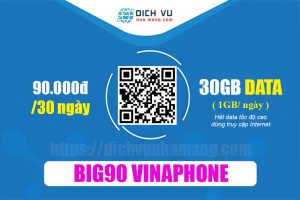 Gói BIG90 Vinaphone - Ưu đãi 30GB Data giá chỉ 90.000đ/ tháng