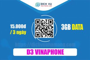 Gói D3 Vinaphone - Ưu đãi 3GB trong 3 ngày chỉ 15.000đ