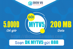 MyTV5 Vinaphone – Miễn phí Data xem truyền hình & 200MB chỉ 5000đ