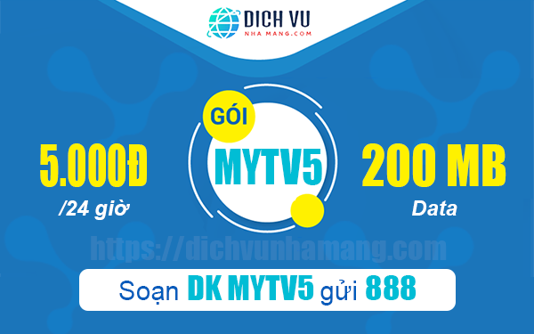 MyTV5 Vinaphone – Miễn phí Data xem truyền hình & 200MB chỉ 5000đ