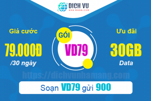 Đăng ký gói VD79 Vinaphone nhận ưu đãi 30GB