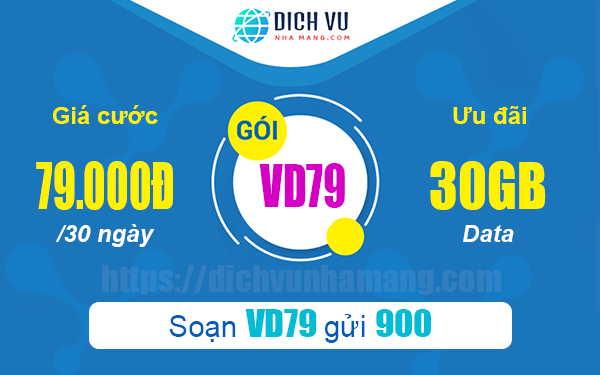 Đăng ký gói VD79 Vinaphone nhận ưu đãi 30GB