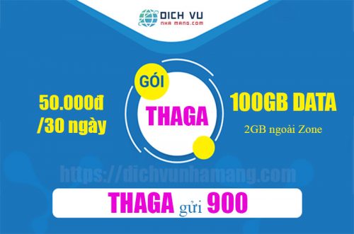 Gói THAGA Vinaphone - Ưu đãi 102GB chỉ 50.000đ/ tháng