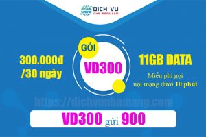 Gói VD300 Vinaphone - Miễn phí gọi thoại, tin nhắn + 11GB trong 30 ngày