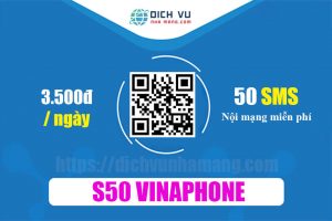 Gói S50 Vinaphone - Miễn phí 50 tin nhắn nội mạng 1 ngày