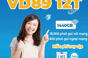 Gói GV89 12T Vinaphone nhận 4GB/ngày, Miễn phí gọi thoại, Zalo, LMS