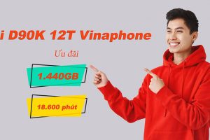 Đăng ký gói D90K 12T Vinaphone có ngay 1440GB & 18.600 phút gọi